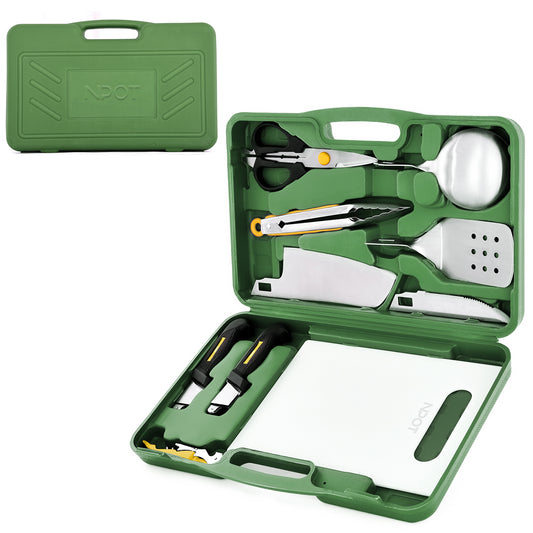 NPOT Gear Camping Cookware Utensils Box Set 11PCS