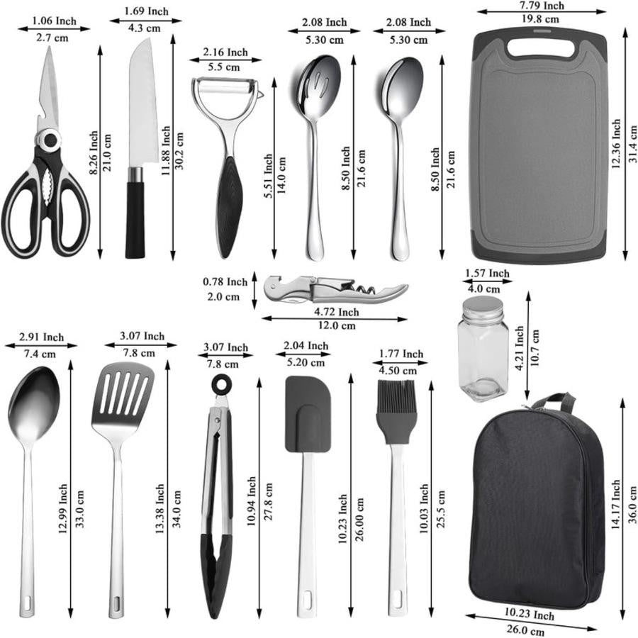 NPOT Gear Camping Essentials Cooking Accessories Travel Utensils