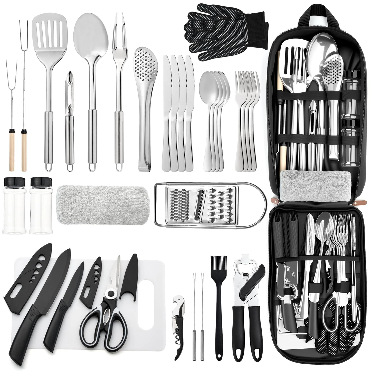 NPOT Gear Portable Camping Kitchen Utensil 34 Pcs