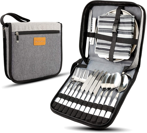 NPOT Camping Cutlery Organizer 24PCS