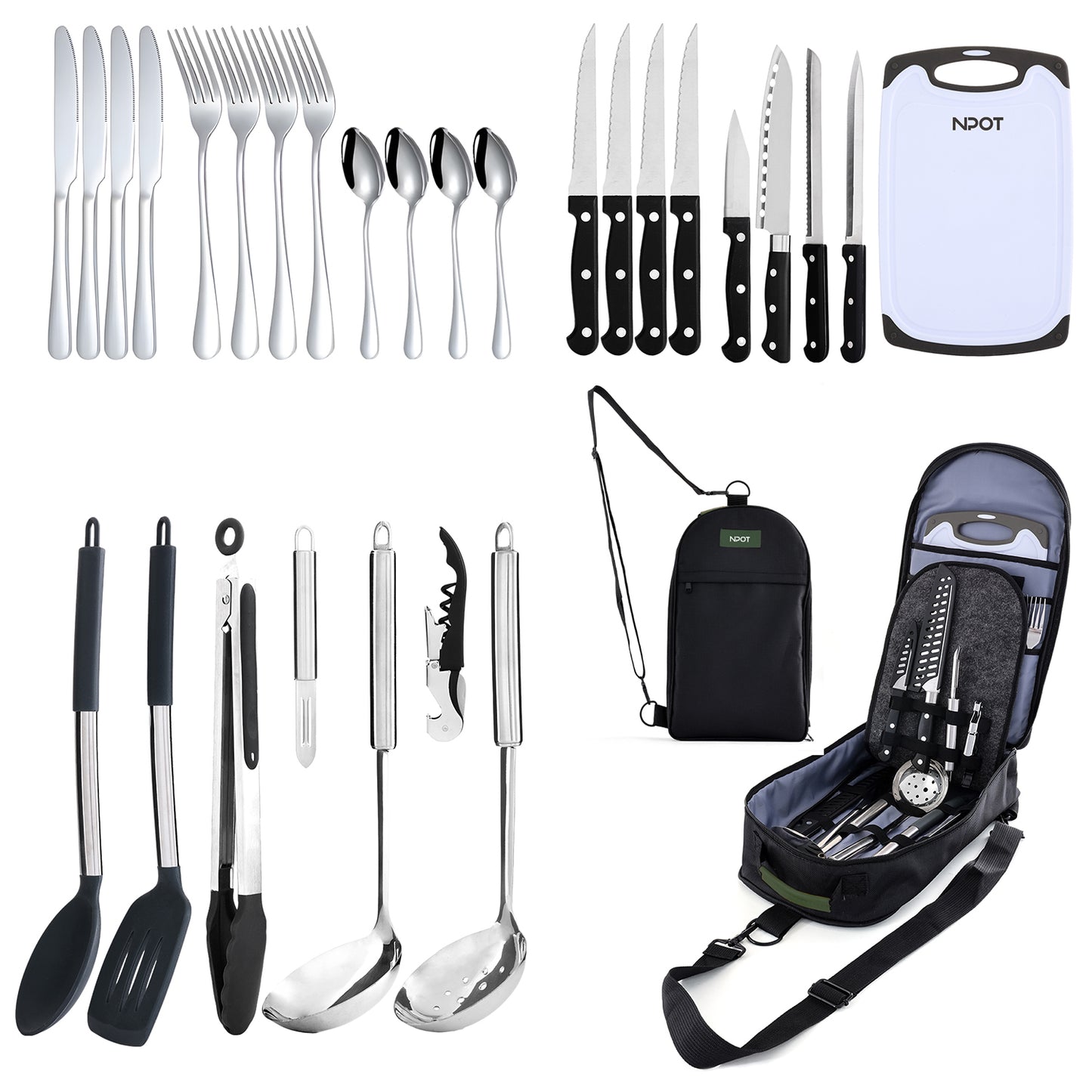 NPOT Gear Camp Kitchen Utensil Set 29PCS