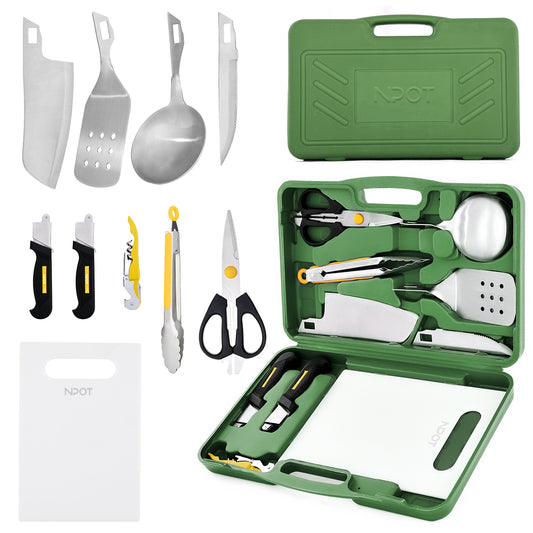 NPOT Gear Camping Cookware Utensils Box Set 11PCS