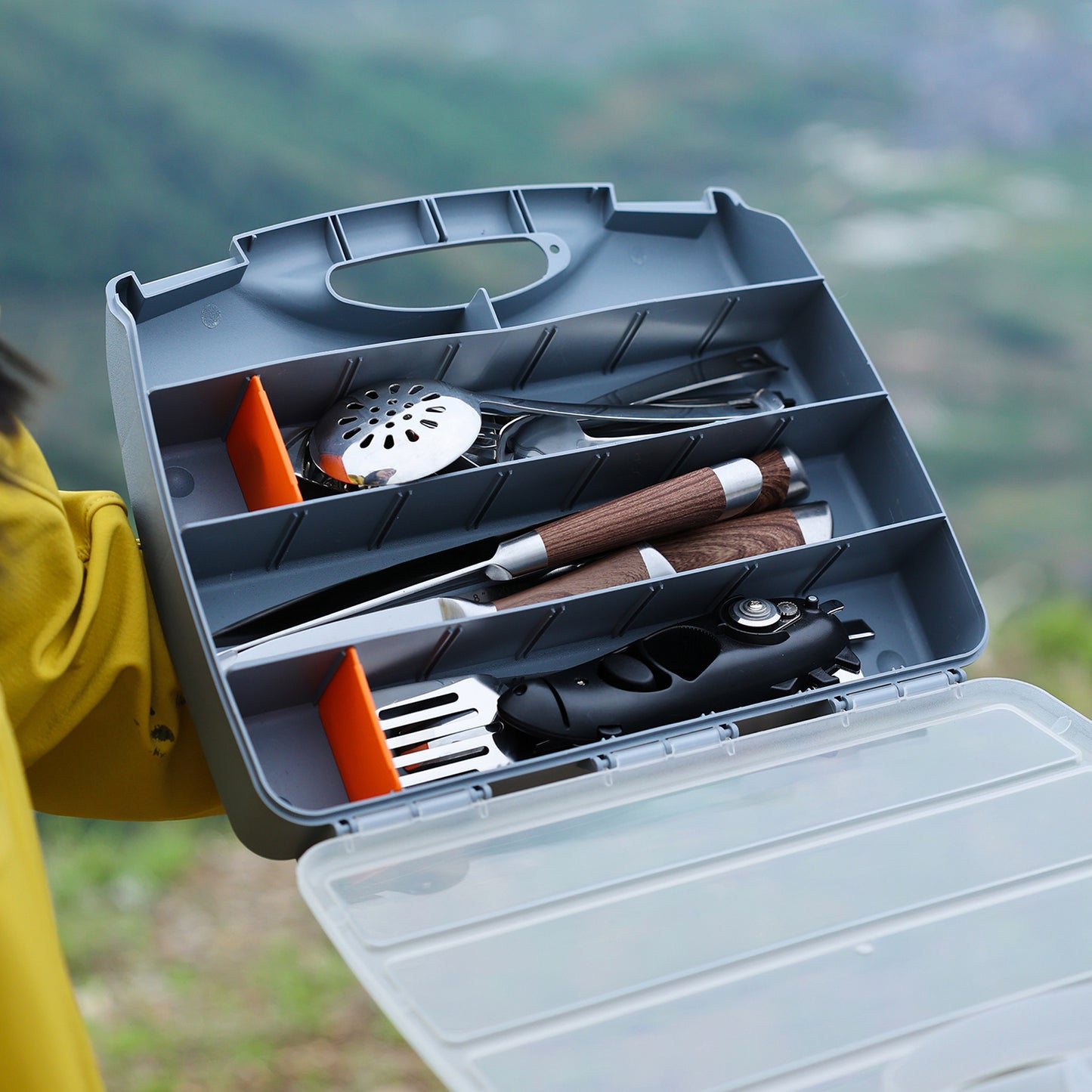 NPOT GEAR 13PCS Camp Kitchen Kit Box Set