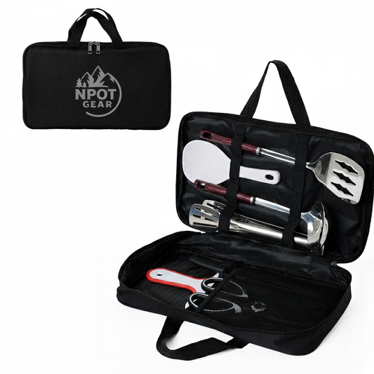 NPOT GEAR 8 Pcs Camping Cookware Utensils