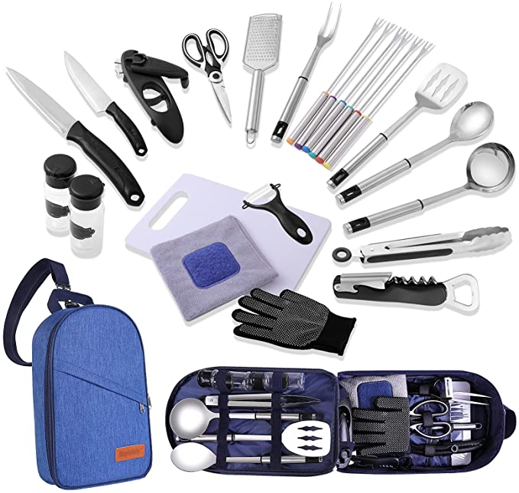 NPOT Camp Kitchen Utensil Organizer Set 24PCS
