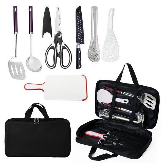 NPOT GEAR 8 Pcs Camping Cookware Utensils