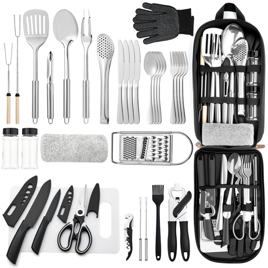 NPOT Gear Portable Camping Kitchen Utensil 34 Pcs